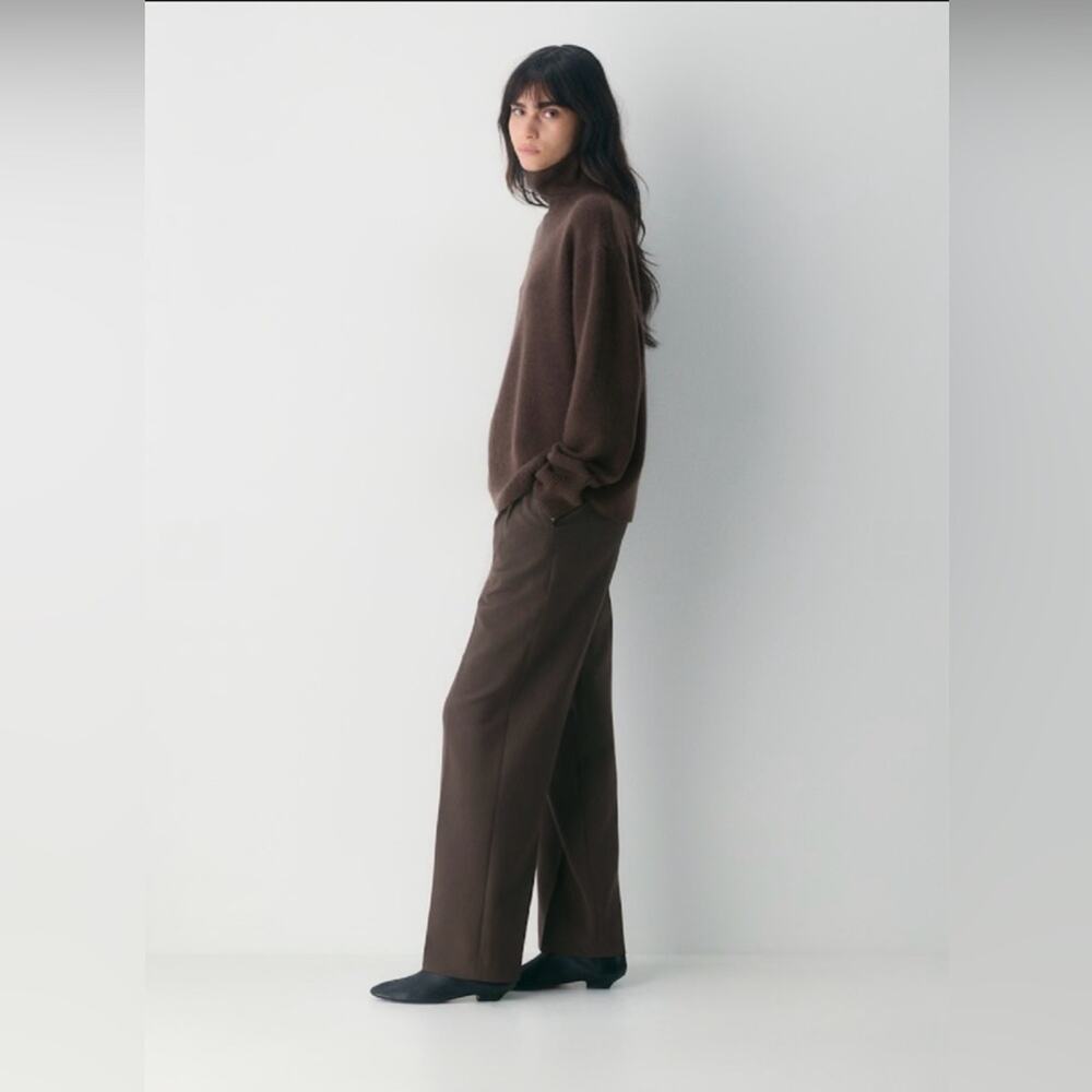 NWT Aritzia The Effortless Pants Size 0 (estimated) in Rich Mocha Brown - Picture 3 of 15